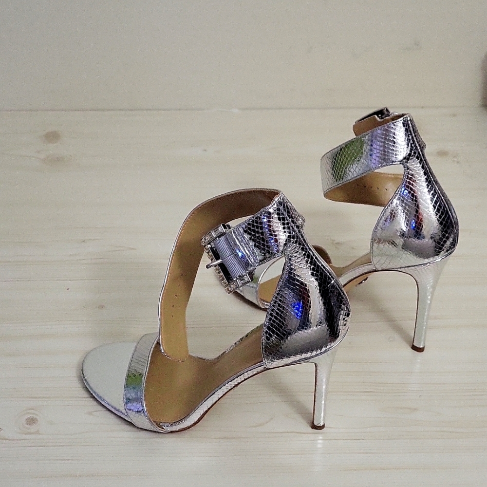 Michael kors silver heel sandal